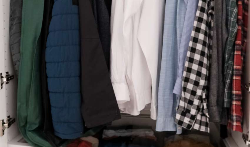 Clothes on a rack