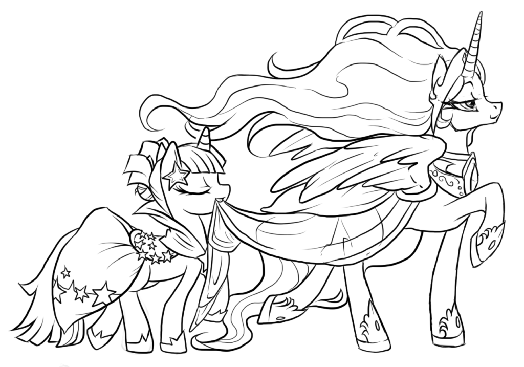 Friendship is Magic Celestia coloring pages