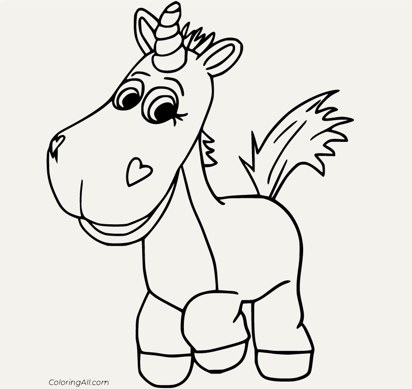 Toy Story 3 unicorn coloring page