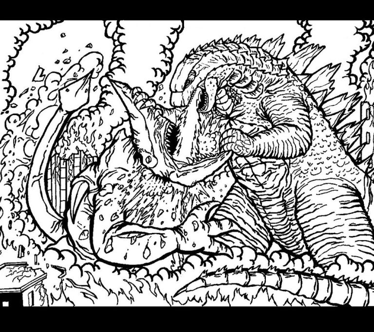 20 Free Printable Godzilla Coloring Pages DealTrunk