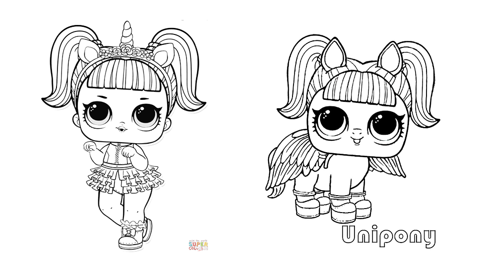 Free LOL Unicorn coloring pages