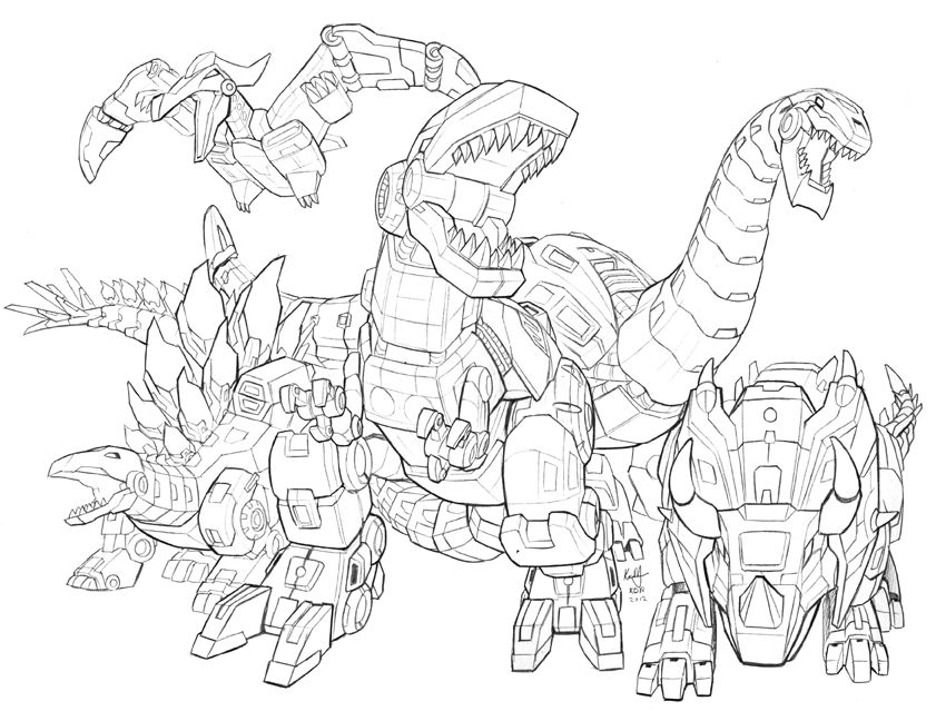 free printable Dinobots coloring pages
