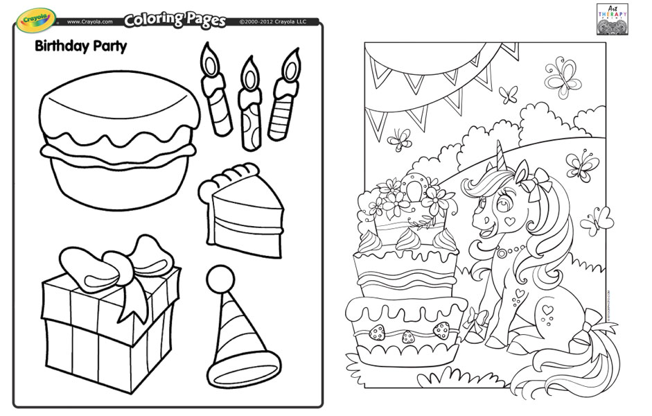 simple printable birthday coloring pages