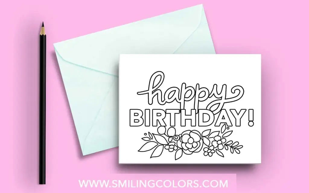 birthday card coloring pages