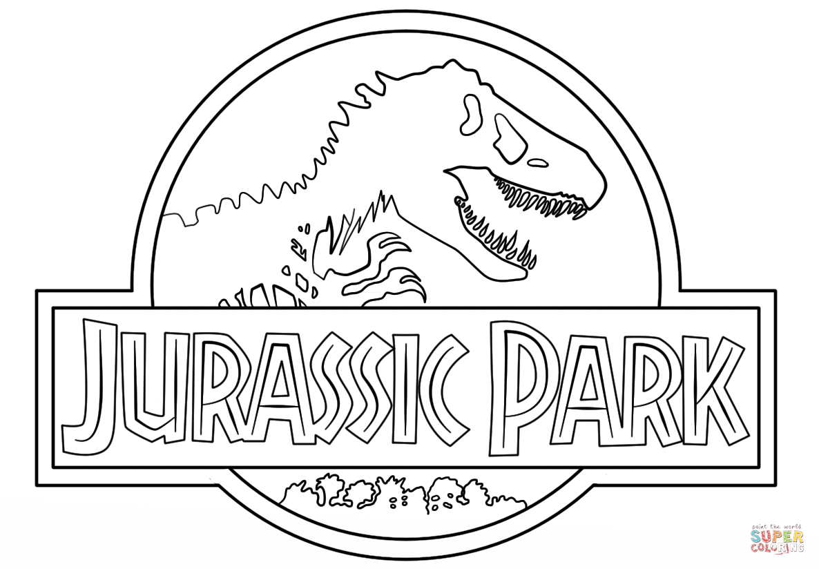 Jurassic Park t rex coloring pages