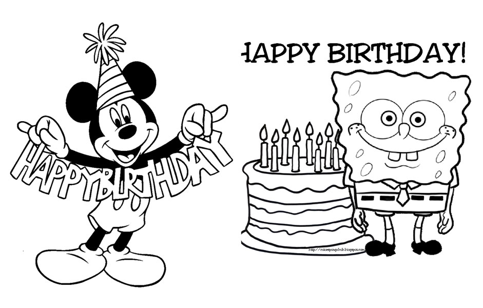 Mickey Mouse printable birthday card free